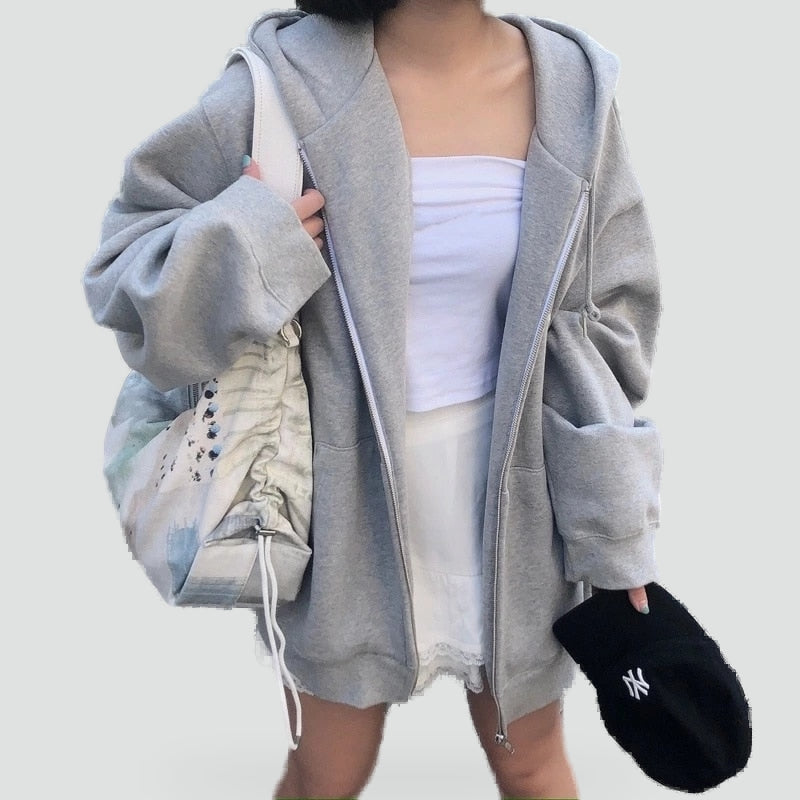 Women's Relaxed Zip-Front Hoodie - photo 1
