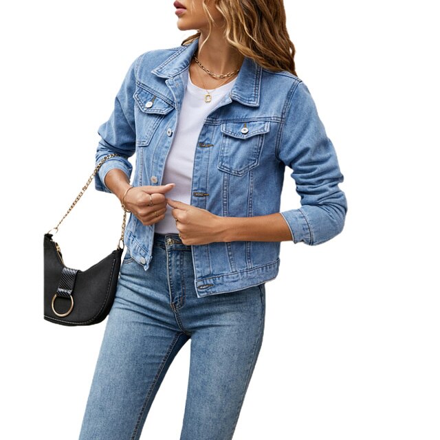Women's Relaxed Pocket Jacket with Collar - photo 3