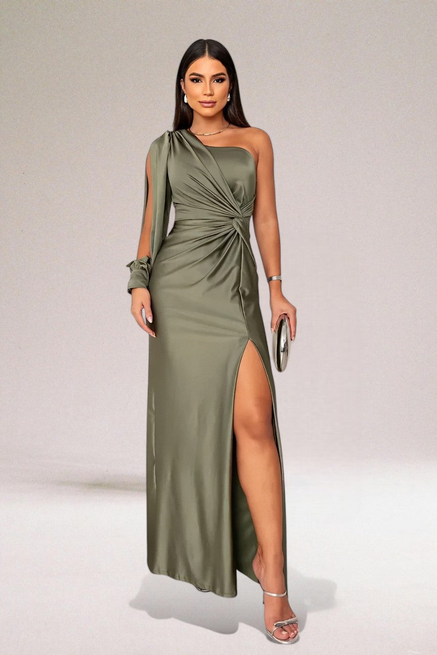 Women's Satin One-Shoulder Jumper - photo 13