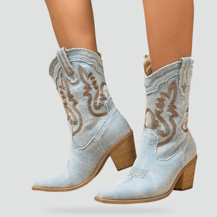 Women's Winter Heeled Ankle Boots - photo 1