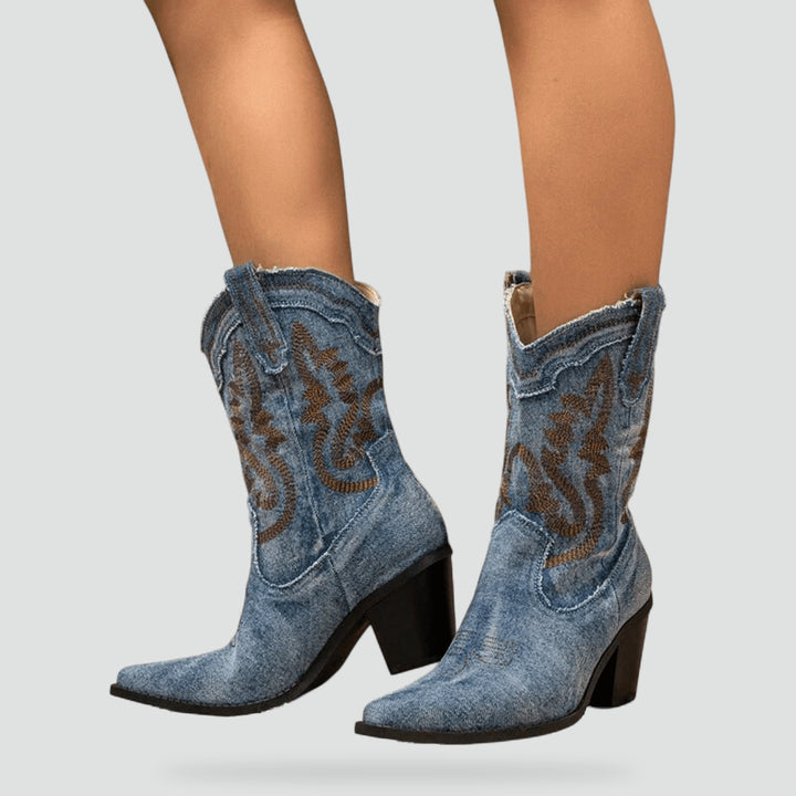 Women's Winter Heeled Ankle Boots - photo 10