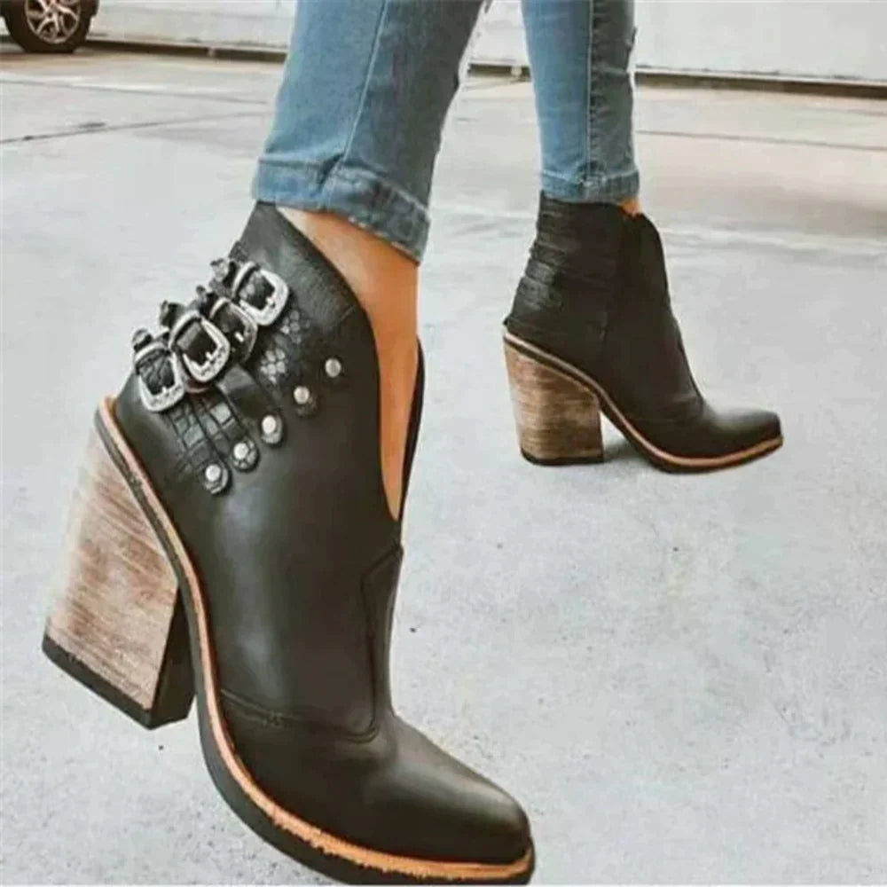 Women's Winter Boots with Buckle Strap - photo 6