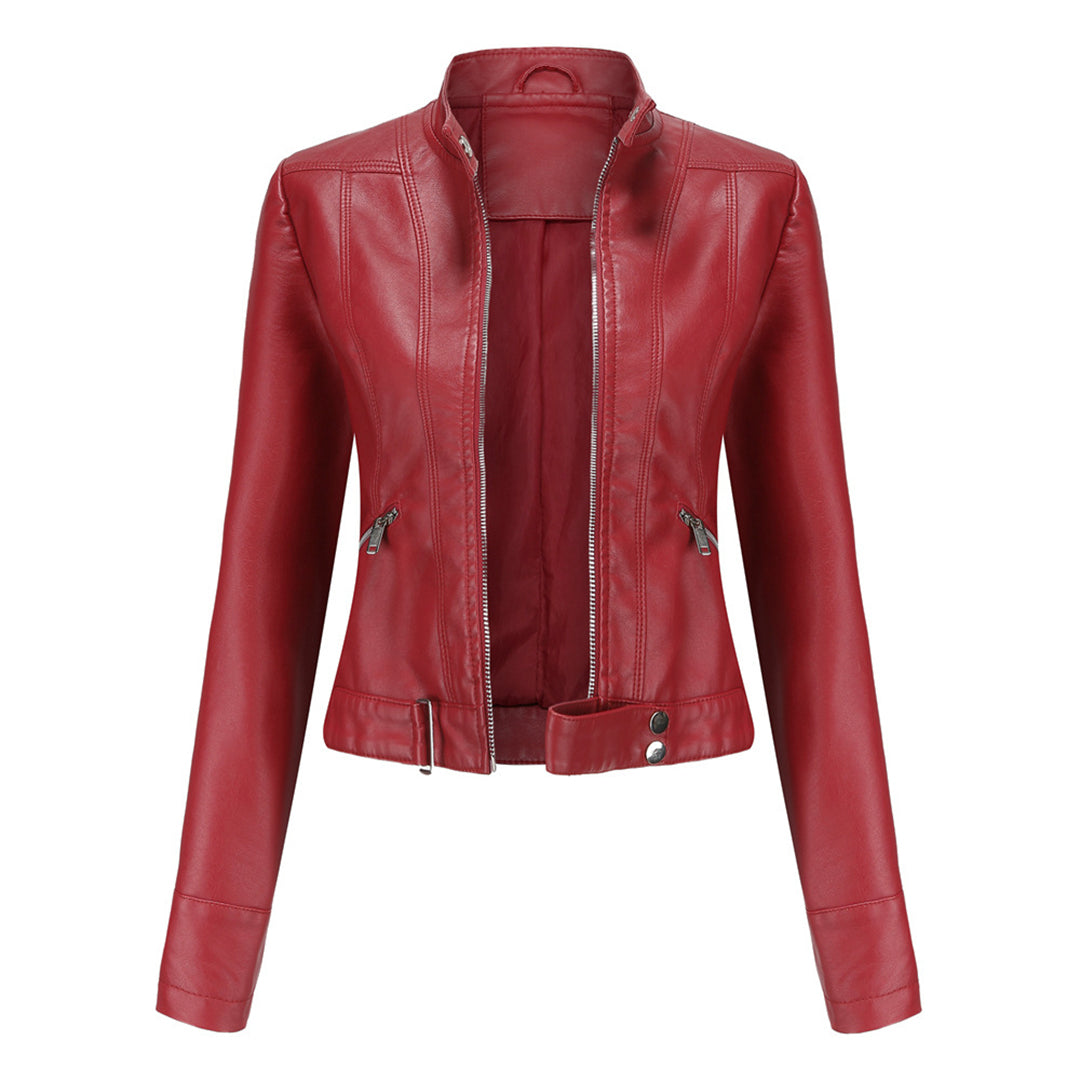 Women's Zip-Front Collared Bomber Jacket - photo 14