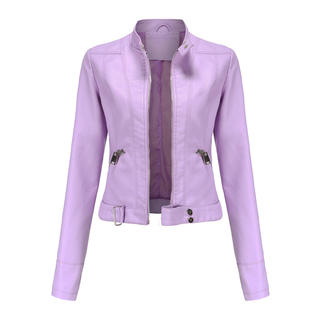 Women's Zip-Front Collared Bomber Jacket - photo 5