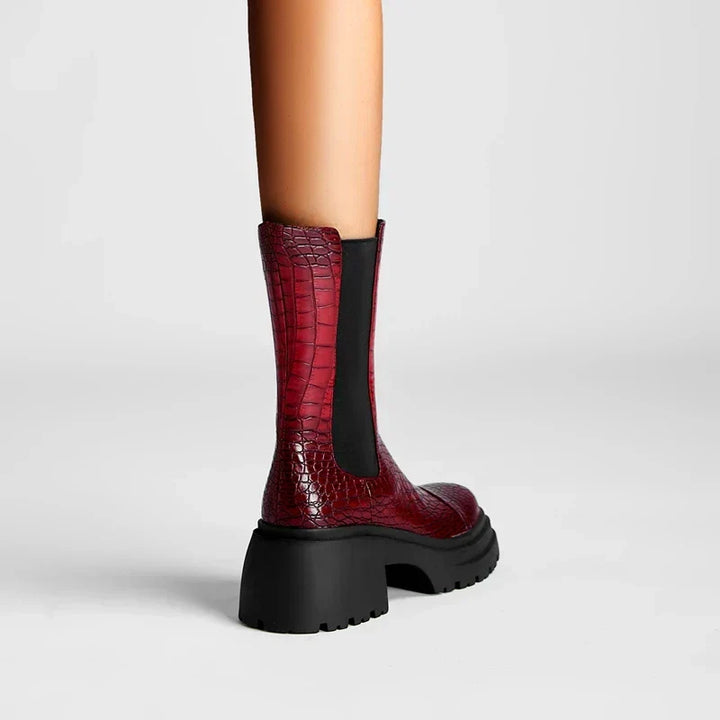Darcy - Bottines pour femme à semelle crantée et empiècements élastiques