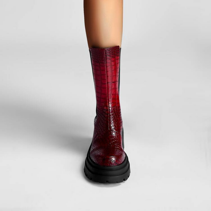 Darcy - Bottines pour femme à semelle crantée et empiècements élastiques