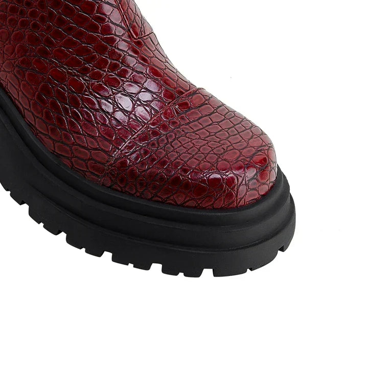Darcy - Bottines pour femme à semelle crantée et empiècements élastiques