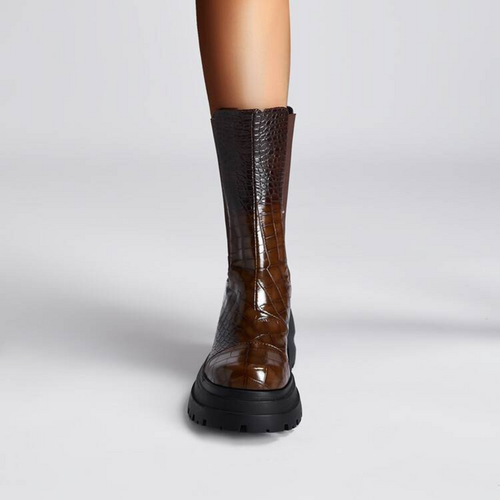 Darcy - Bottines pour femme à semelle crantée et empiècements élastiques
