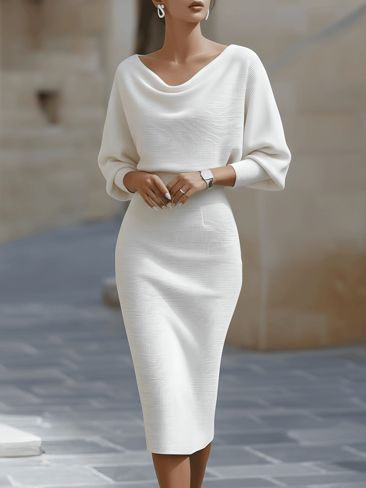 Women's Cocktail Dress with Cowl Neckline - photo 1