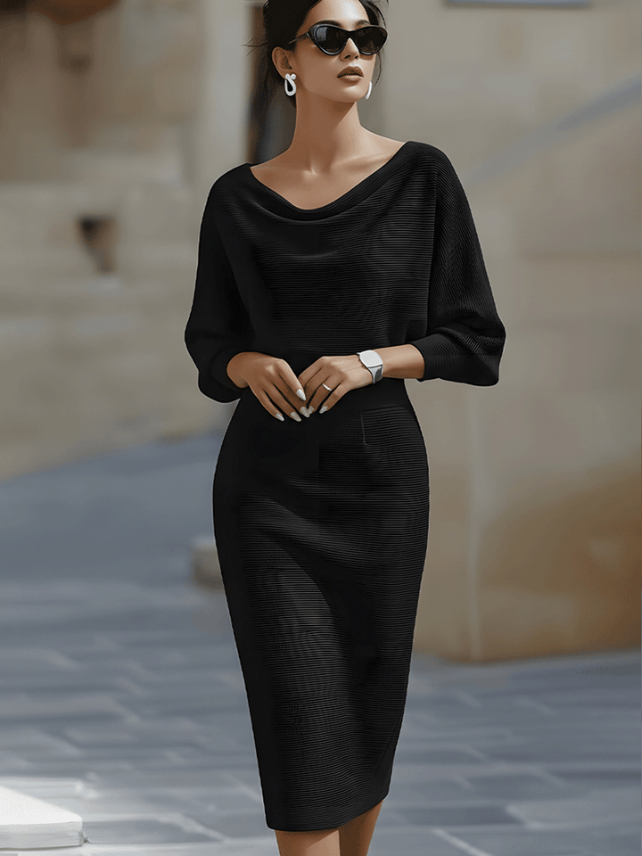 Women's Cocktail Dress with Cowl Neckline - photo 12