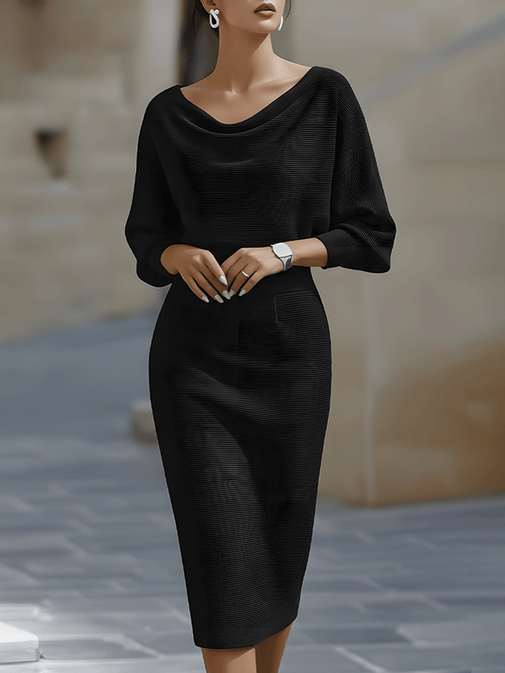 Women's Cocktail Dress with Cowl Neckline - photo 2