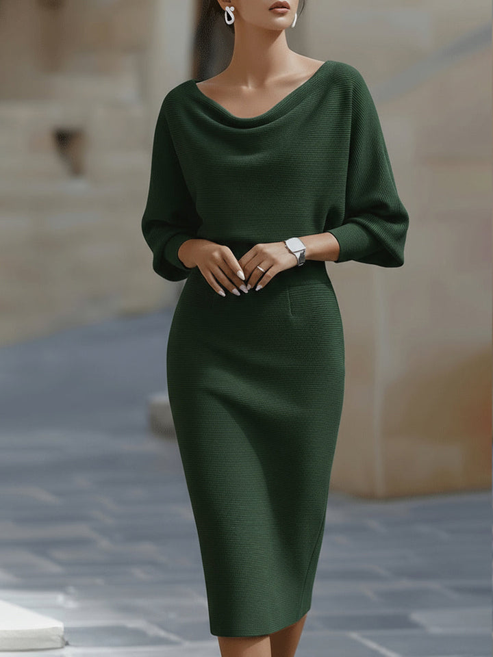 Women's Cocktail Dress with Cowl Neckline - photo 3