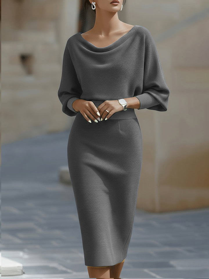 Women's Cocktail Dress with Cowl Neckline - photo 6