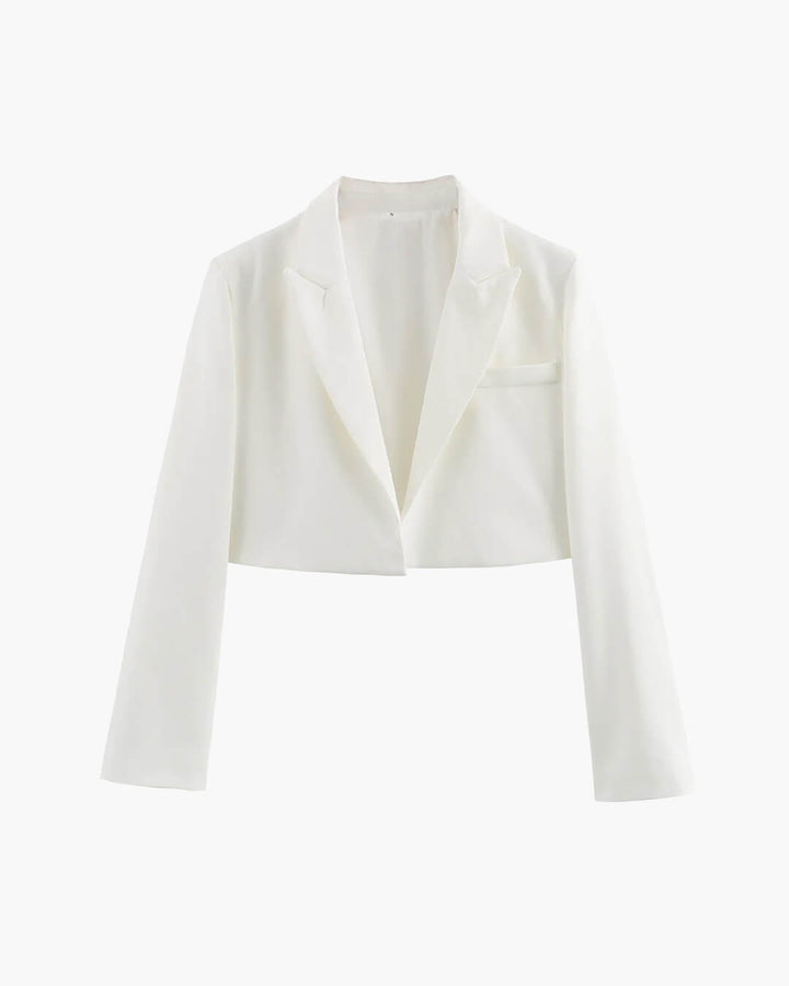 Pamela - Women's Cropped Puffer Jacket with Structured Shoulders