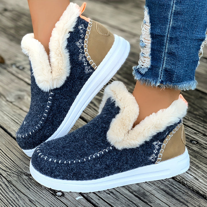 Jane - Pantofole da donna foderate in pelliccia sintetica, modello mocassino