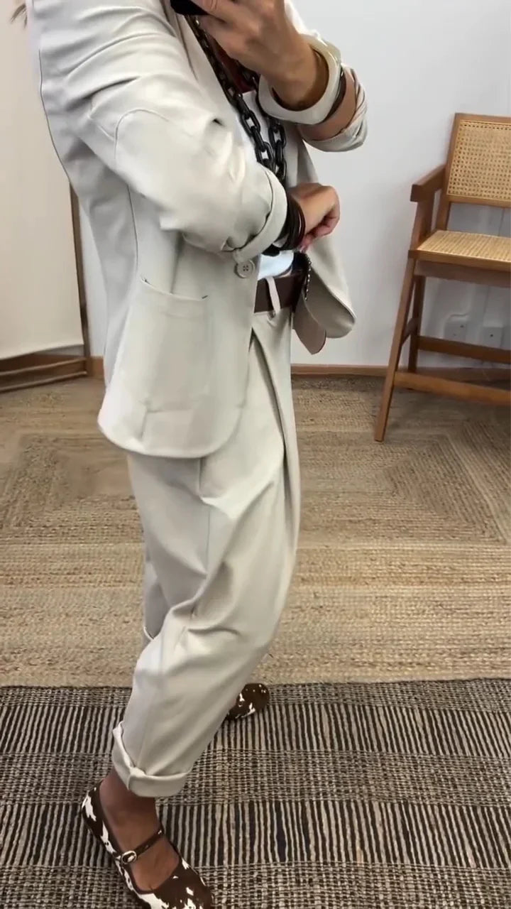 Women's Two-Piece Blazer and Trouser Set - photo 5