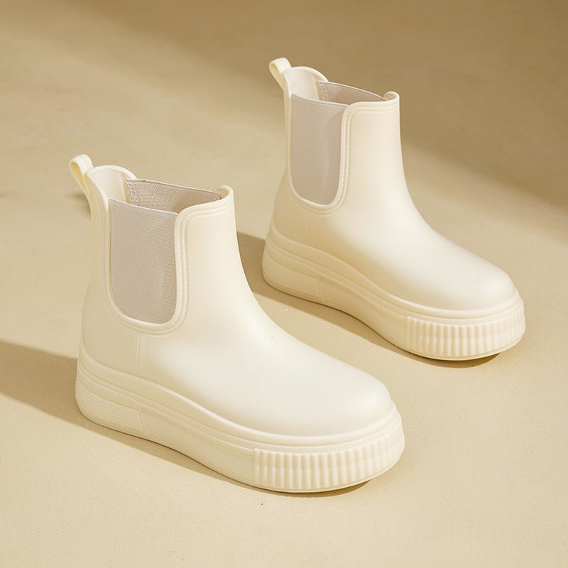 Katie: botas Chelsea impermeables para mujer con suela de plataforma