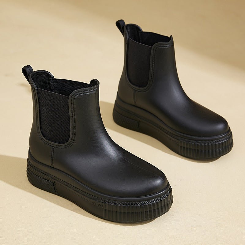 Katie: botas Chelsea impermeables para mujer con suela de plataforma