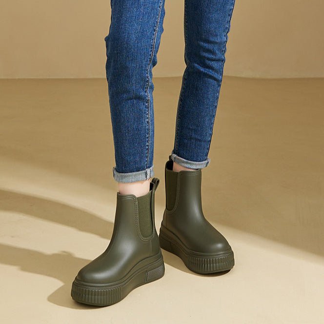 Katie: botas Chelsea impermeables para mujer con suela de plataforma