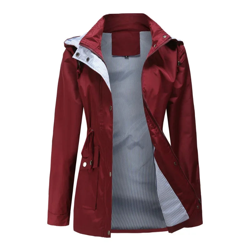 Women's Waterproof Trench Coat with Wool Blend Lining - photo 4